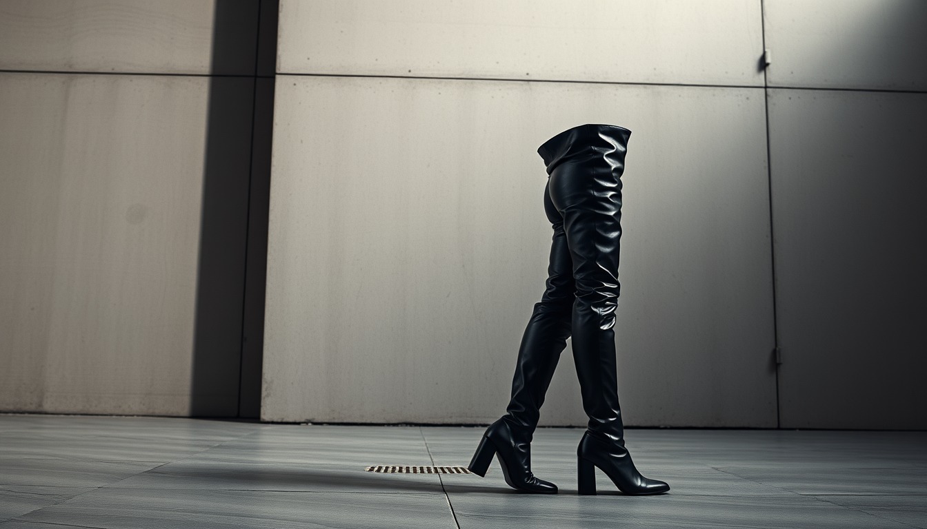 Thigh-High and Hip Leather Boots Retifism