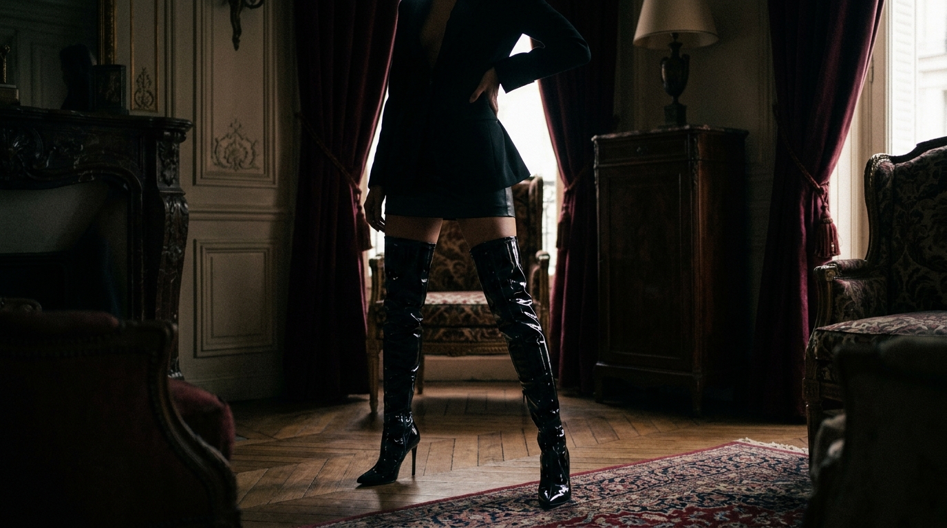 patent leather thigh high boot retifism stiletto footwear